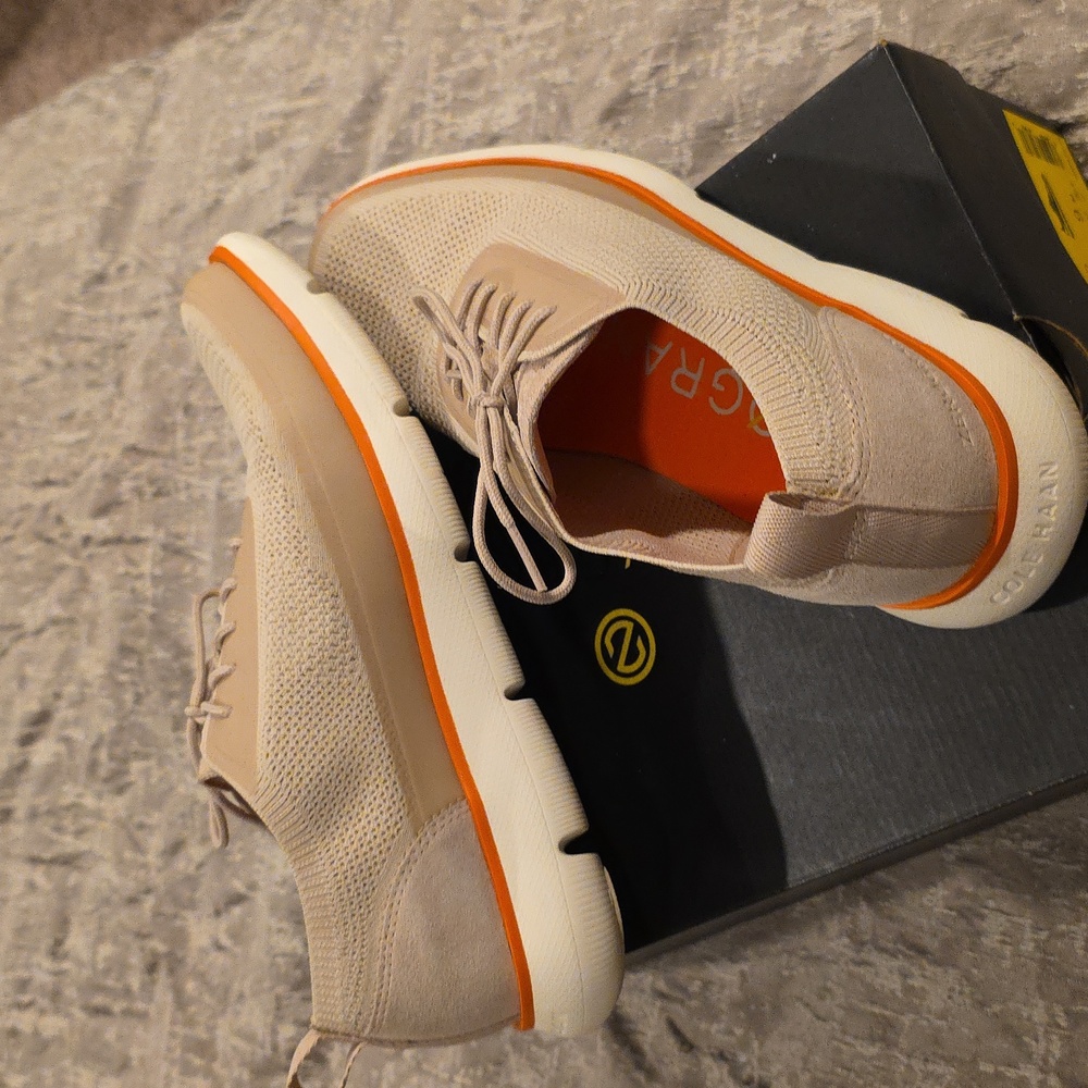 Cole Haan Zerogrand Omni Sneakers Men's Beige and Orange Casual Shoes - Picture 4 of 4